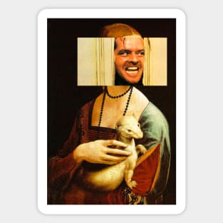 Lady with an Ermine Jack Nicholson Art 2 Sticker